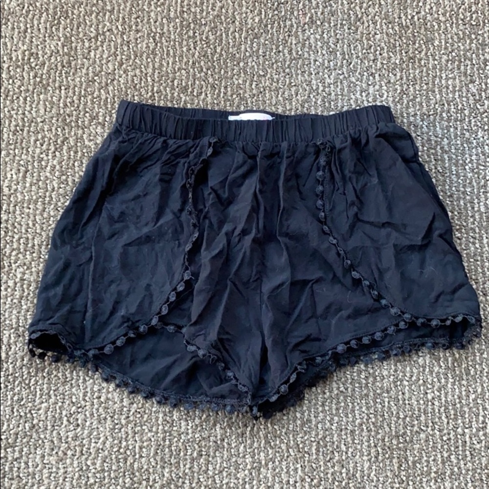black shorts